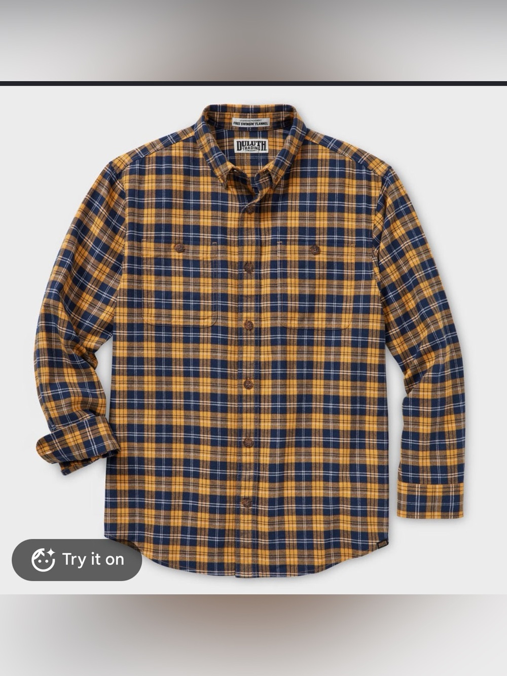 NWT Duluth Trading Co Free Swingin’ Flannel Shirt Cotton Relaxed fit , 5XL